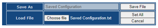 4C Controller Web Interface: Saving the Configuration