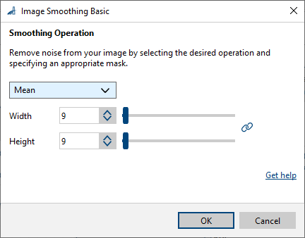 Image Smoothing Basic vTool Settings