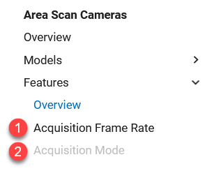 Camera Features Availability
