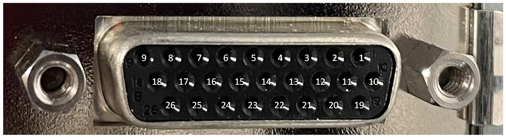 Pins of the Front GPIO Connector of imaFlex 2 Dual 100
