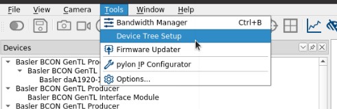 Open the Device Tree Config Tool