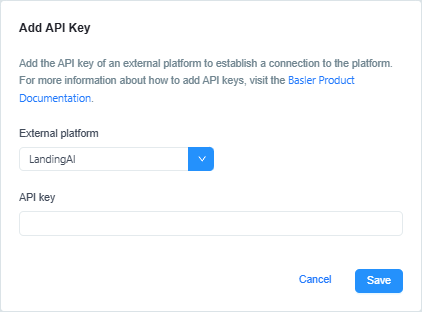 Add API Key Dialog Add API Key Dialog