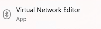 Opening the Virtual Network Editor