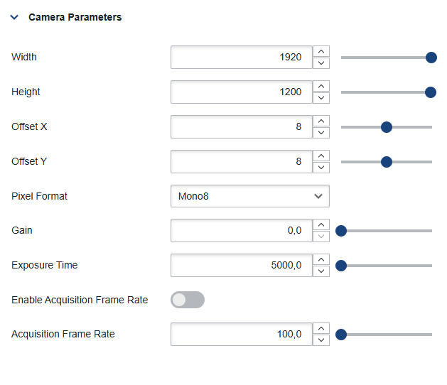 Configuring Main Camera Parameters Configuring Main Camera Parameters