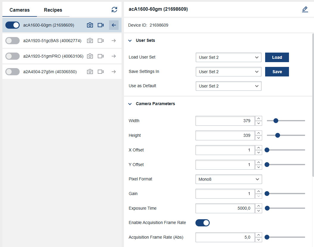 Camera Settings Camera Settings