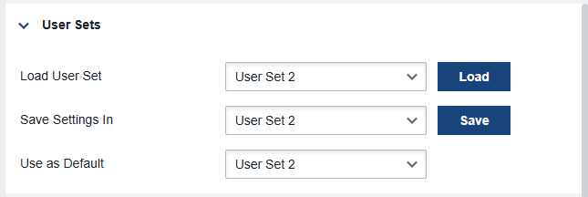 Configuring User Sets Configuring User Sets