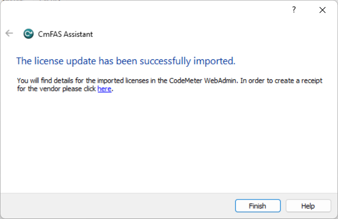 CmFAS Assistant - Finish License Update File Import CmFAS Assistant - Finish License Update File Import