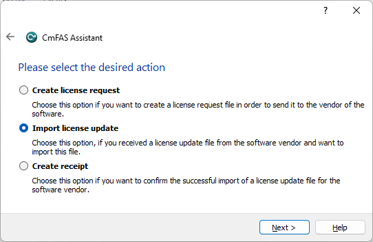 CmFAS Assistant - Select Action Page CmFAS Assistant - Select Action Page