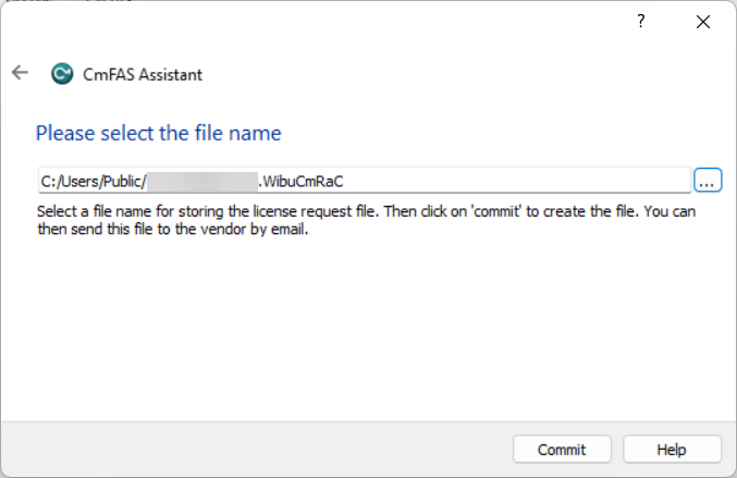 CmFAS Assistant - Select File Name Page CmFAS Assistant - Select File Name Page