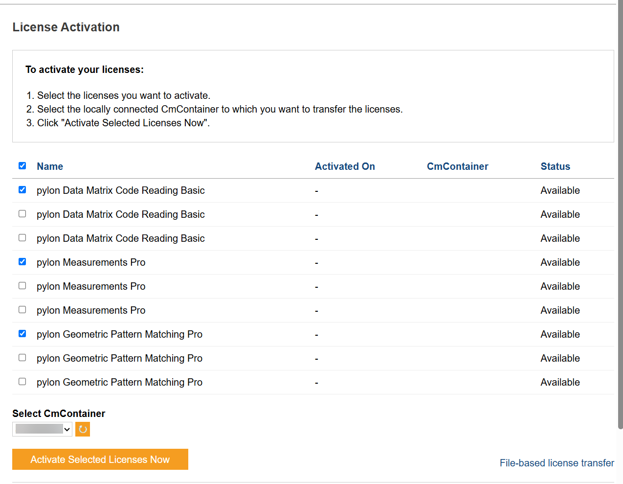 License Activation Page License Activation Page