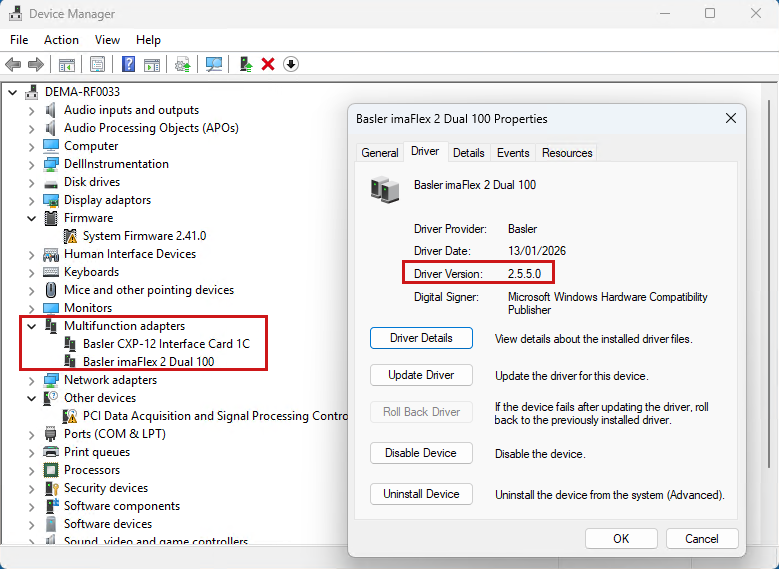 Driver Version Driver Version