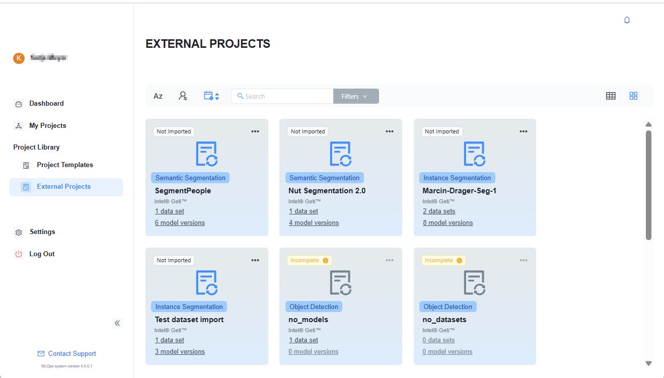 External Projects View External Projects View