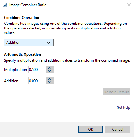 Image Combiner Basic vTool Settings