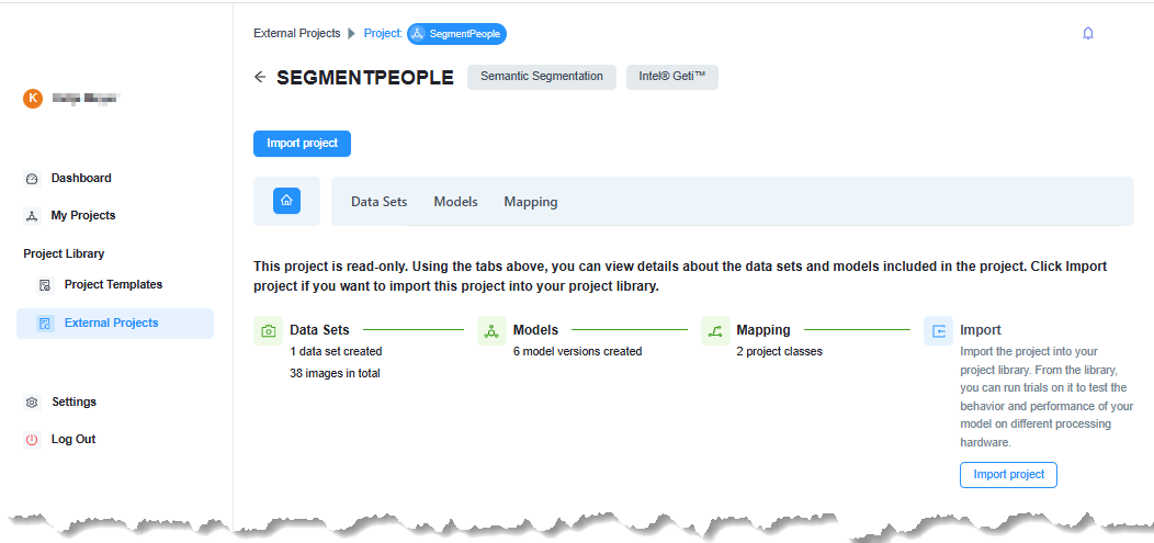 Import Projects View Import Projects View