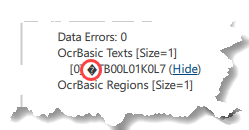 Question Mark Icon for Rejection Class in Pin Data View