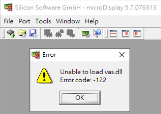 Error Message in microDisplay