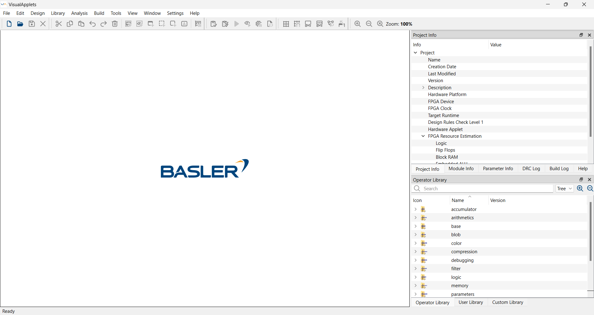 VisualApplets Main Window