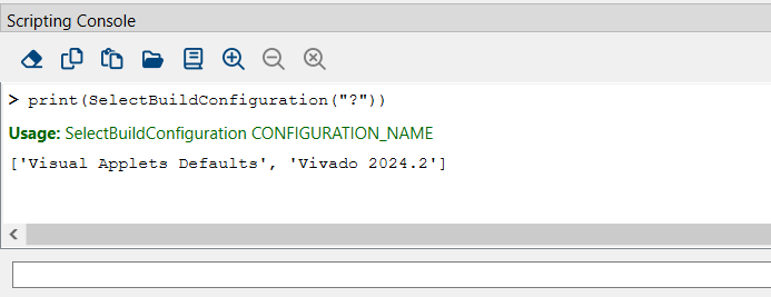 Command SelectBuildConfiguration