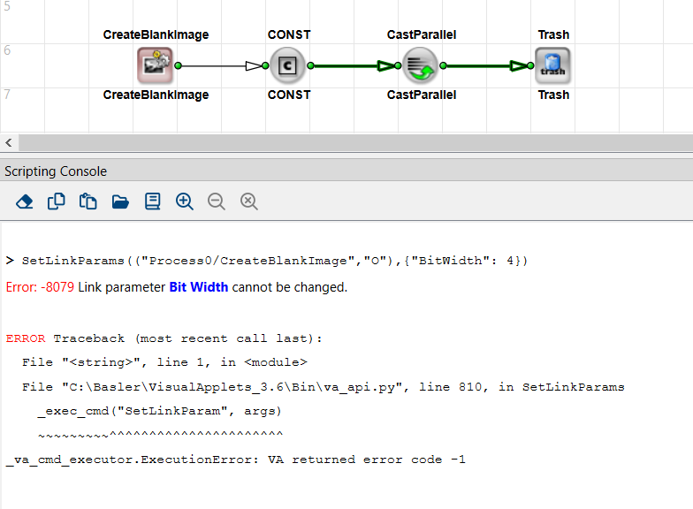 Command SetLinkParams: Example
