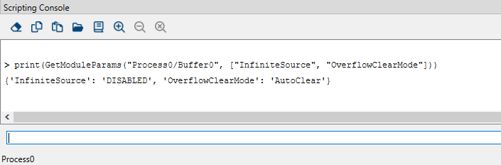 Python Command GetModuleParams: Example with {param_names}