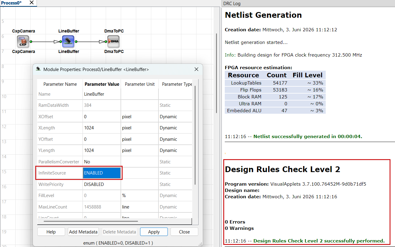Buffer Operator with InfiniteSource ENABLED Buffer Operator with InfiniteSource ENABLED